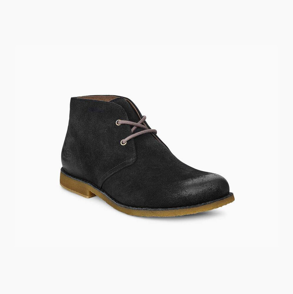 UGG Leighton WP - Desert Boots Herre - Svart (NO-V257)